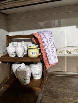 شلف رومیزی مدل دو طبقه چوبی کد 053