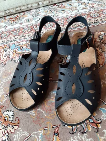 صندل زنانه شهپر مدل P1-padide108-BK