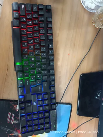 کیبورد و ماوس گیمینگ یوسیتک مدل CO 3080G، سوییچ ممبران، Full-Size، نورپردازی RGB