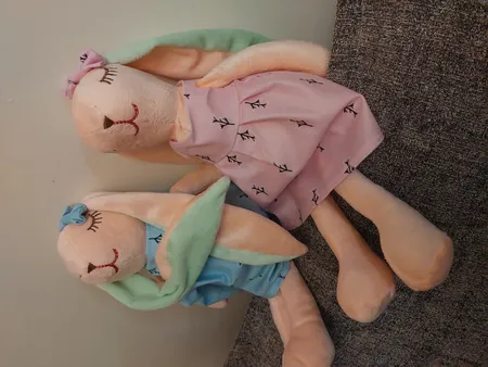 عروسک طرح خرگوش آنجل مدل لباس دار ارتفاع 45 سانتی متر