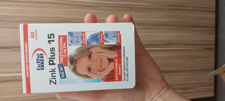 قرص زینک پلاس یوروویتال 15 میلی گرم بسته 60 عددی