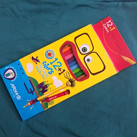 مداد رنگی 13 رنگ آریا مدل MS7 کد 1103 بسته 2 عددی