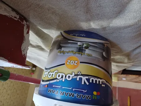 رنگ نیم پلاستیک سفید مات مرمرفام کد 202- وزن 4 کیلوگرم