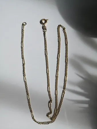 زنجیر طلا 18 عیار زنانه طلای مستجابی مدل فیگارو کد M02