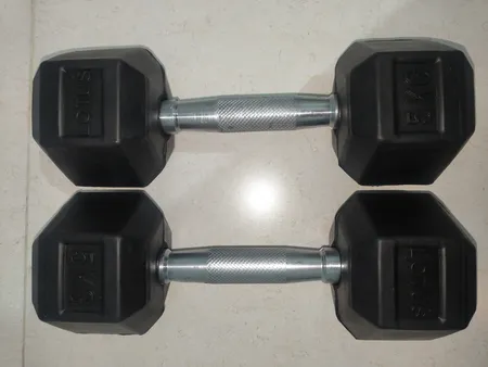 دمبل بدنسازی شش ضلعی 5 کیلوگرمی بسته 2 عددی