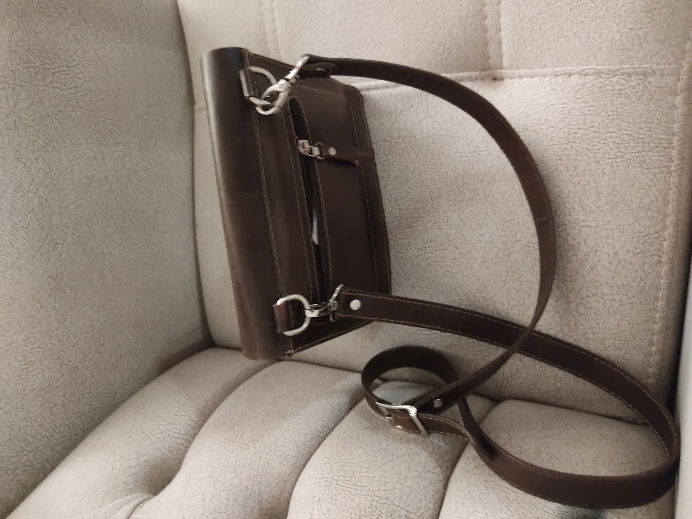 کیف رودوشی چرم بارثاوا مدل 1206