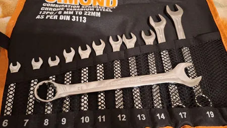 مجموعه 12 عددی اچار یکسر تخت یکسر رینگی سایموند مدل 3113