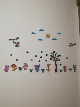 استیکر چوبی ژیوار طرح حیوانات جنگل