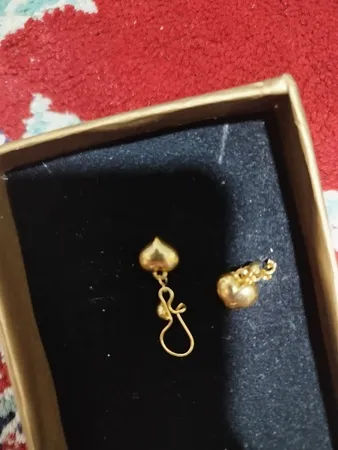 گوشواره طلا 18 عیار زنانه مایا ماهک مدل ME1068 طرح قلب 3 بعدی