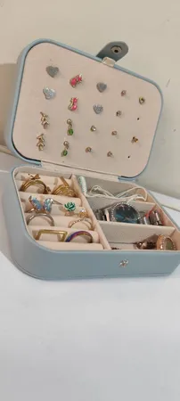 جعبه جواهرات مدل مسافرتی چرمی مستطیلی