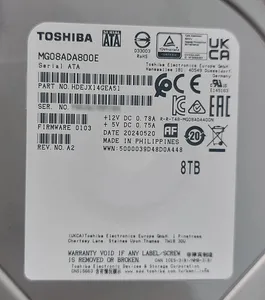 تجریه خرید هارد دیسک اینترنال توشیبا مدل MG08-D ظرفیت 8 ترابایت