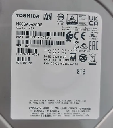 هارد دیسک اینترنال توشیبا مدل MG08-D ظرفیت 8 ترابایت
