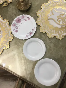 پیش دستی چینی زرین ایران مدل دسر خوری هتلی 49 کد 16 درجه عالی بسته 6 عددی