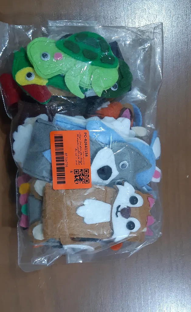 عروسک رهام پاپالو مدل حیوانات جنگل طرح انگشتی مجموعه 26 عددی