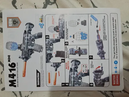 تفنگ بازی مدل تیر ژله ای Mini M416
