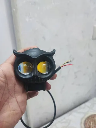 چراغ جلو موتور مدل لنزدار جغدی کد led