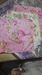 دستمال آشپزخانه مدل حوله ای نانو گلدار مجموعه 3 عددی