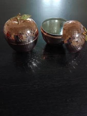 قندان مسی مس زنجان طرح سیب مدل N76