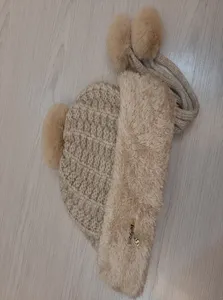 تجریه خرید کلاه بافتنی سام مدل لبه خز طرح پوم دار کد 517