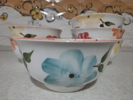 کاسه طرح بهار گل ها کد Fs006 مجموعه 6 عددی