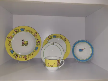 سرویس چینی 5 پارچه کودک چینی زرین ایران سری ایتالیا اف مدل Farm درجه عالی