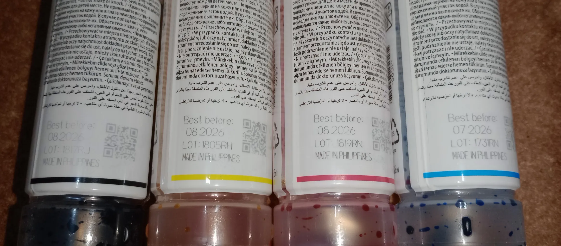 پک کامل جوهر مخزن اپسون کد 103