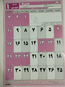 تجریه خرید تقویم دیواری سال 1405 مستر راد مدل سفر زمان کد 3031
