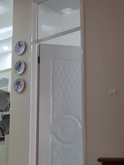 بشقاب دیوارکوب سفالی طرح چشم نظر کد D78-A مجموعه 3 عددی