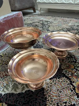 ست 3 تکه ظرف مسی فضلی زنجان کد 02