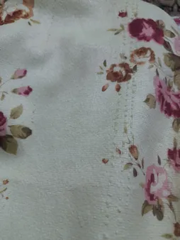 دستمال آشپزخانه مدل حوله ای نانو گلدار مجموعه 3 عددی