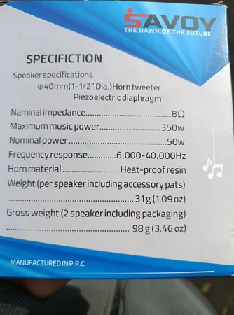 توییتر خودرو ساووی مدل SV-350 بسته 2 عددی