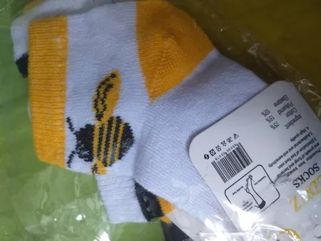 جوراب نوزادی مدل زنبور مجموعه دو عددی