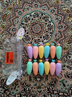 ماژیک علامت گذار مدل پاستلی طرح هویج بسته 6 عددی