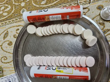 قرص جوشان ویتامین ث با طعم پرتقال  هلث اید - 1000 میلی گرم بسته 20 عددی