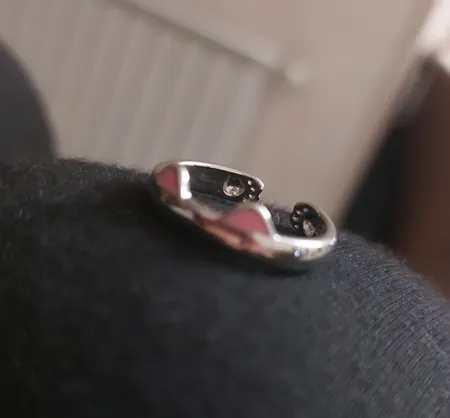 انگشتر زنانه مدل گربه گوش دار کد 872255