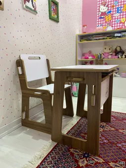 ست میز تحریر و صندلی ای اس تی مدل کودک کد A.S.T_KASA