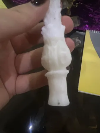 شمع دست ساز مدل قلمی طرح گل 10عددی