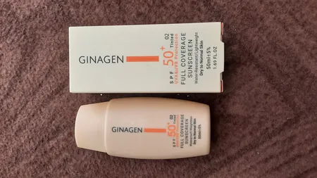 کرم ضدآفتاب ژیناژن سری dry to normal skin مدل 02، حجم 50 میلی‌لیتر