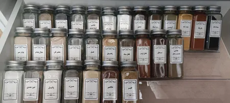 برچسب مدل نظم دهنده ادویه و حبوبات و سبزیجات کد 3454 بسته 124 عددی