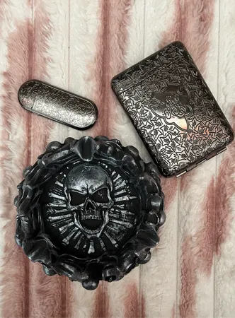 زیرسیگاری طرح اسکلت مدل شعله