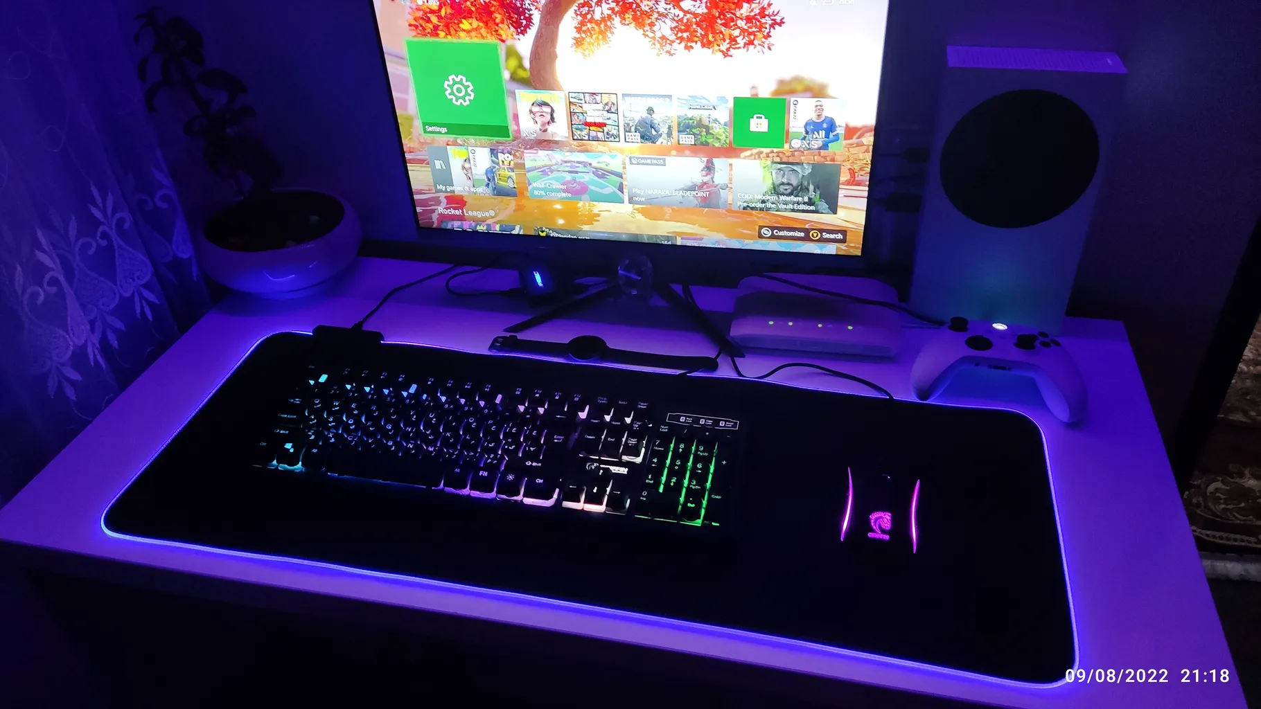 ماوس پد مخصوص بازی مدل RGB 80x30