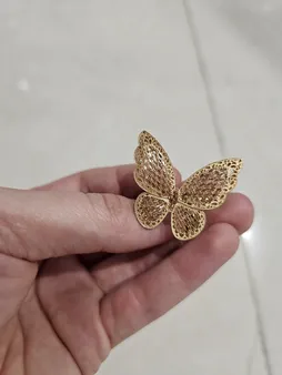 انگشتر طلا 18 عیار زنانه طلای مستجابی مدل پروانه فیوژن سایز 56