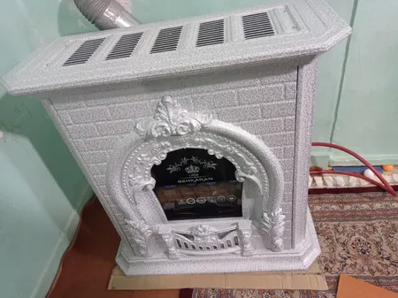 بخاری گازی بهکاران مدل شومینه گارد دار طرح پرنس کد T-28000