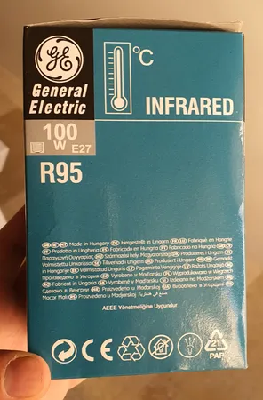 لامپ مادون قرمز جنرال الکتریک 100 وات مدل R95