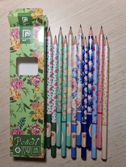 مداد مشکی پرودون مدل FLOWER مجموعه 12 عددی