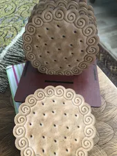 تجریه خرید زیرلیوانی ژیوار طرح بیسکوییت گرد بسته 6 عددی