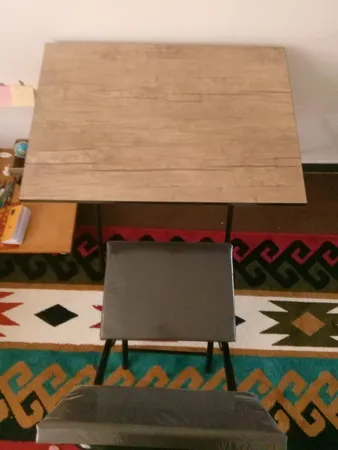 میز و صندلی تحریر تاشو و تنظیم شو یاس آبی