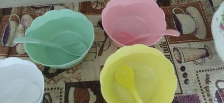 کاسه مدل شنتیا مجموعه 6 عددی به همراه قاشق