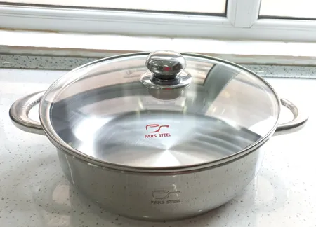 نیم قابلمه پارس استیل مدل ارتفاع کوتاه سایز 28
