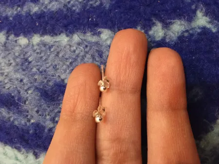 گوشواره نقره زنانه آی ام مدل مروارید 2